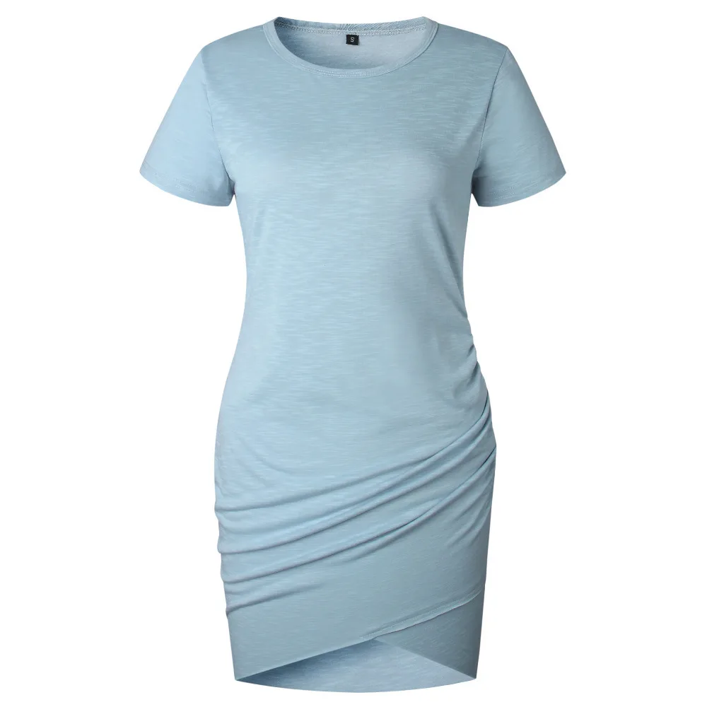 Women Dress Summer Autumn Solid Color Asymmetrical One Size Fold Slim Clothes Women Vestido Mujer
Women Dress Summer Autumn Solid Color Asymmetrical One Size Fold Slim Clothes Women Vestido Mujer