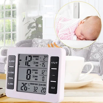 2Sensor IN/Outdoor Fridge Alarm H1 Wireless Digital Thermometer Forecast Freezer
2Sensor IN/Outdoor Fridge Alarm H1 Wireless Digital Thermometer Forecast Freezer