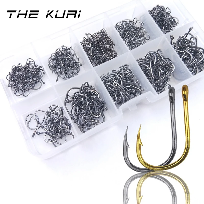 THEKUAI 500pcs 10 Sizes 3# -12# Carbon Steel Fish Jig Hooks with Hole Carp Fishing Hook with Tackle Box Gold/Black
THEKUAI 500pcs 10 Sizes 3# -12# Carbon Steel Fish Jig Hooks with Hole Carp Fishing Hook with Tackle Box Gold/Black