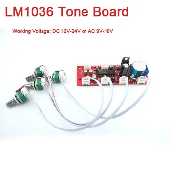 LM1036 Tone Board Separate Potentiometer Type Treble Bass Balance Volume Control A Working Voltage: DC 12V-24V or AC 9V-16V
LM1036 Tone Board Separate Potentiometer Type Treble Bass Balance Volume Control A Working Voltage: DC 12V-24V or AC 9V-16V