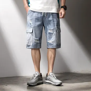 Summer New Jeans Men Fashion Wash Solid Color Straight Casual Denim Five Pants Man Streetwear Trend Wild Hip Hop Loose Shorts
Summer New Jeans Men Fashion Wash Solid Color Straight Casual Denim Five Pants Man Streetwear Trend Wild Hip Hop Loose Shorts
