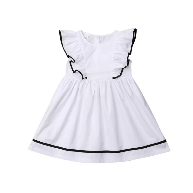 Trendy Toddler Baby Girls Dress Kids Ruffle Dresses Summer Sleeveless White Round Neck Solid White Girl Party Princess 3-11T
Trendy Toddler Baby Girls Dress Kids Ruffle Dresses Summer Sleeveless White Round Neck Solid White Girl Party Princess 3-11T