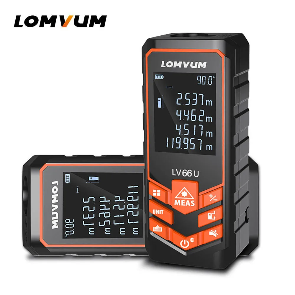 

LOMVUM LV 66U 100M Handhold Laser Rangefinder Digital Laser Distance Meter Electrical Level Tape Laser Distance Measurement New