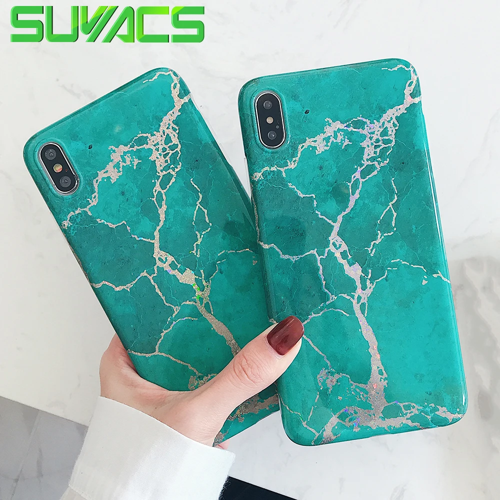SUYACS Luxury Emerald Green Crack Phone Case For iphone X XS Max XR 6 6S 7 8 Plus Full Body Soft IMD Phone Back Cover Gift
SUYACS Luxury Emerald Green Crack Phone Case For iphone X XS Max XR 6 6S 7 8 Plus Full Body Soft IMD Phone Back Cover Gift