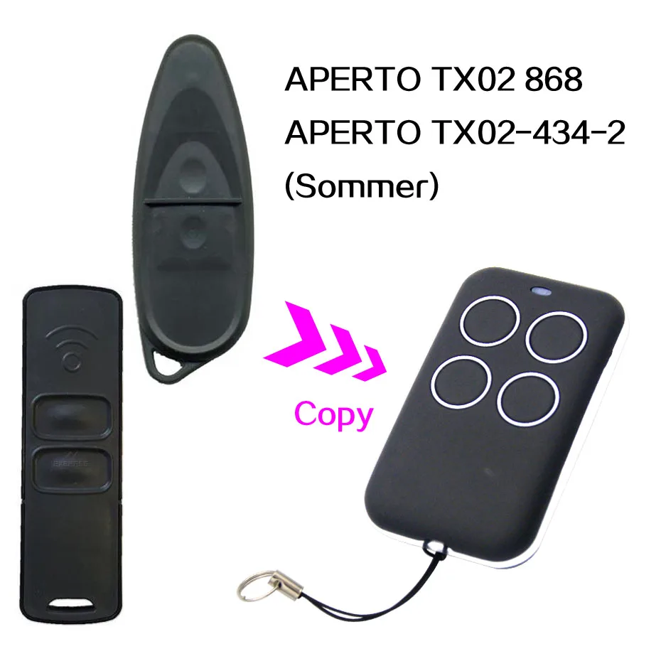 APERTO TX02 434 868 MHz door remote control universal garage gate remote control APERTO SOMMER remotes
APERTO TX02 434 868 MHz door remote control universal garage gate remote control APERTO SOMMER remotes