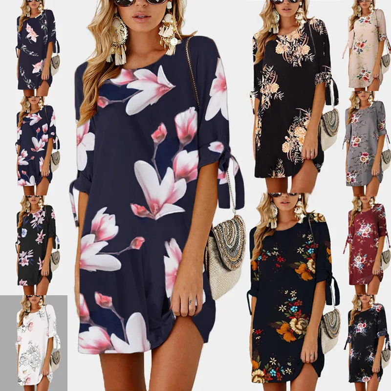 2019 Spring Women Dress Boho Summer Sundress Elegant Sexy Lady Vintage Casual Floral Straight Short Dresses Half Sleeve Female
2019 Spring Women Dress Boho Summer Sundress Elegant Sexy Lady Vintage Casual Floral Straight Short Dresses Half Sleeve Female