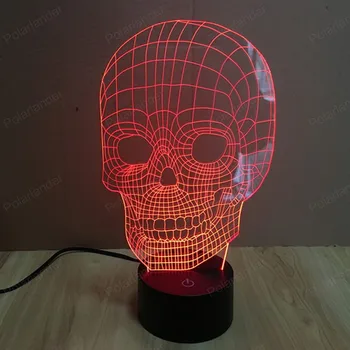 Touch-screen switch lamp New Colorful Skull light 7 colors changing touch LED light 3d light
Touch-screen switch lamp New Colorful Skull light 7 colors changing touch LED light 3d light