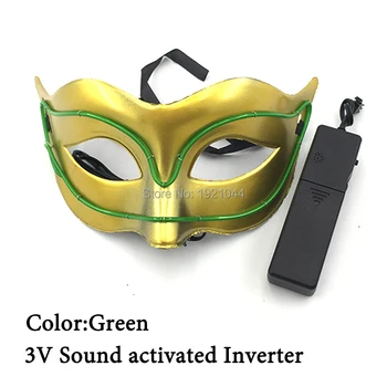 EL Wire Glowing Mask Luminous LED Light up Mask for Christmas Event Party Decoration Supplies Color Green
EL Wire Glowing Mask Luminous LED Light up Mask for Christmas Event Party Decoration Supplies Color Green