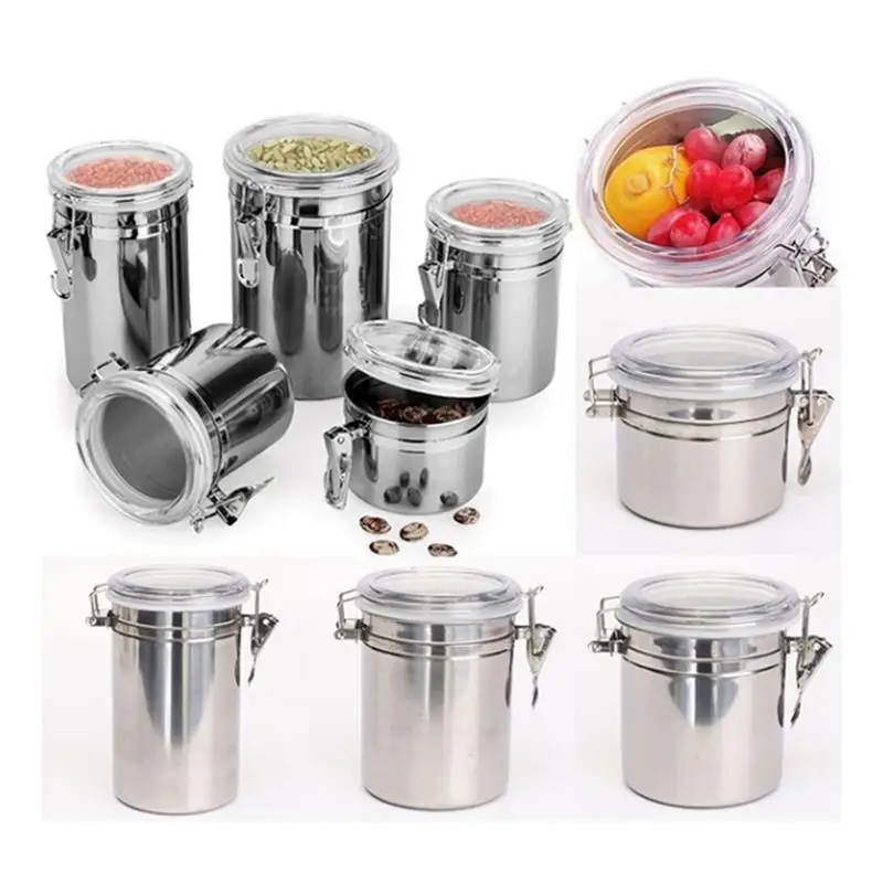 Stainless Steel Sealed Cans Coffee Beans Storage Tank Snacks Container Home Kitchen Tool
Stainless Steel Sealed Cans Coffee Beans Storage Tank Snacks Container Home Kitchen Tool