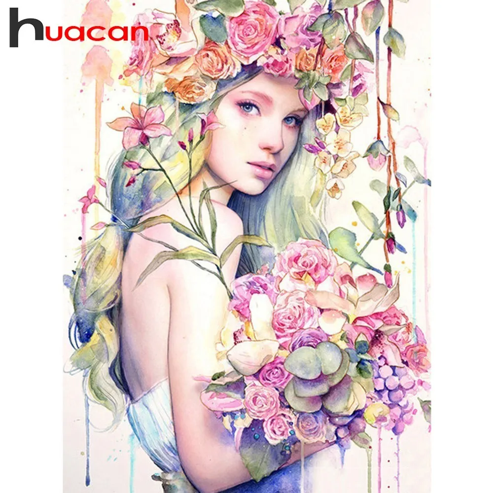 Huacan 5D Diamond Painting Full Drill Portrait Cross Stitch Diamond Embroidery Flower Rhinestone Diamond Mosaic Girl Handwork
Huacan 5D Diamond Painting Full Drill Portrait Cross Stitch Diamond Embroidery Flower Rhinestone Diamond Mosaic Girl Handwork