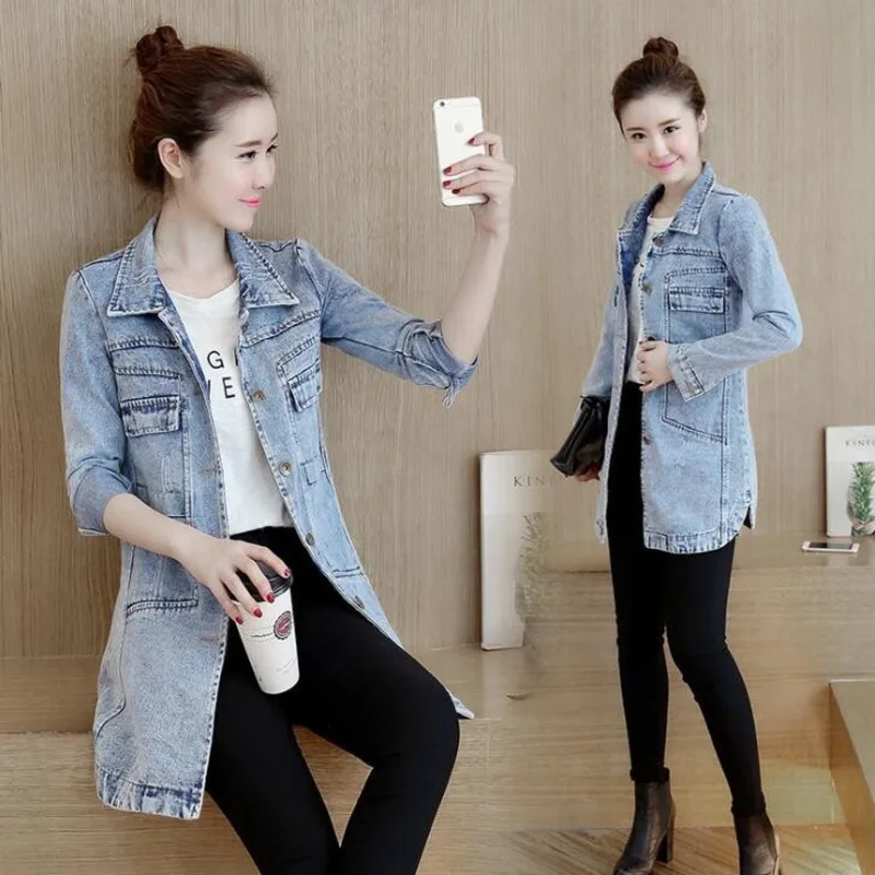 #3305 Women Jeans Jacket Korean Fashion Long Windbreaker Coat Denim Jacket Ladies Slim Plus Size 4XL 5XL Outerwear
#3305 Women Jeans Jacket Korean Fashion Long Windbreaker Coat Denim Jacket Ladies Slim Plus Size 4XL 5XL Outerwear