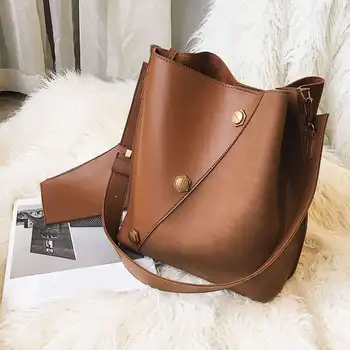 2-In-1 Wide Strap Bucket Bags Women Leather Handbags Casual Tote Ladies Shoulder Bags
2-In-1 Wide Strap Bucket Bags Women Leather Handbags Casual Tote Ladies Shoulder Bags