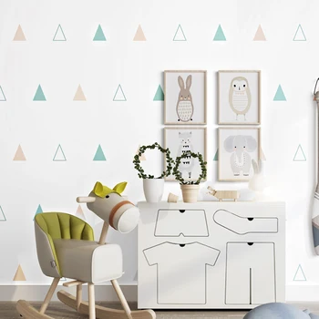 10m Length Nordic Wallpaper Modern Geometric Triangle Children's Bedroom Boys And Girls Korean Paper Wallpaper Roll Home Decor
10m Length Nordic Wallpaper Modern Geometric Triangle Children's Bedroom Boys And Girls Korean Paper Wallpaper Roll Home Decor