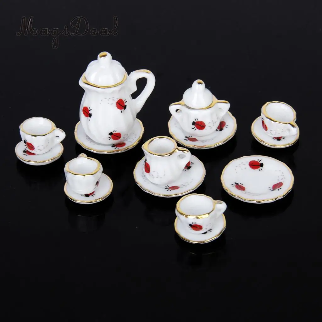 1/12 Dollhouse Miniature Porcelain Dining Ware Tableware Porcelain Tea Set Dish Cup Plate Ladybug Print Kids Pretend Play Toys
1/12 Dollhouse Miniature Porcelain Dining Ware Tableware Porcelain Tea Set Dish Cup Plate Ladybug Print Kids Pretend Play Toys