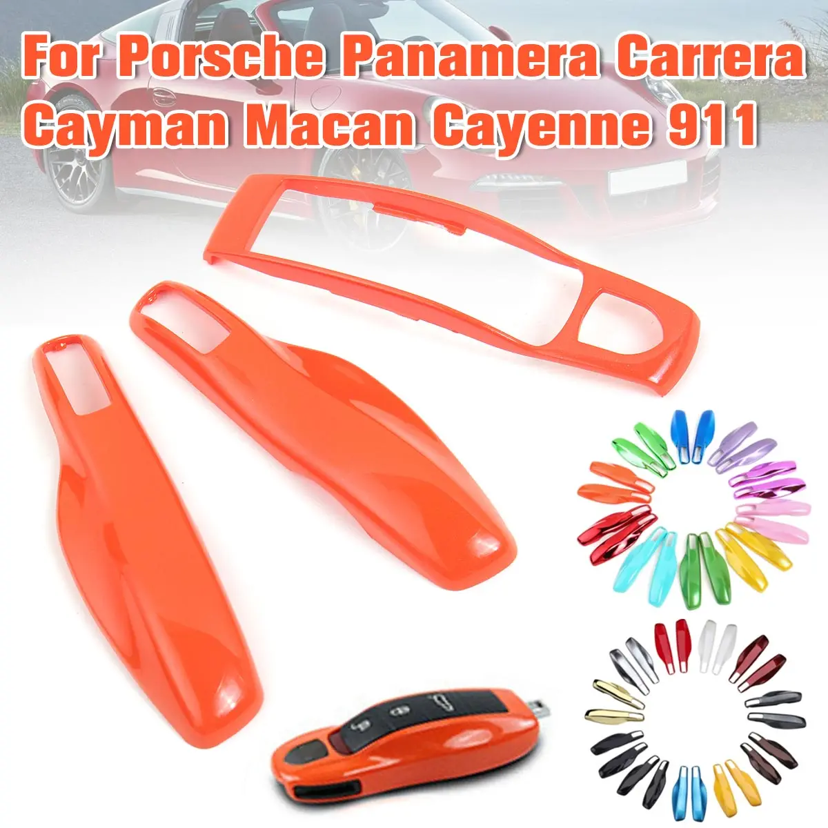3pc Car Remote Key Case Fob Covers Set For Porsche/Panamera/Spyder/Carrera Macan Boxster Cayman Cayenne 911 970 981 991 92A 2013
3pc Car Remote Key Case Fob Covers Set For Porsche/Panamera/Spyder/Carrera Macan Boxster Cayman Cayenne 911 970 981 991 92A 2013