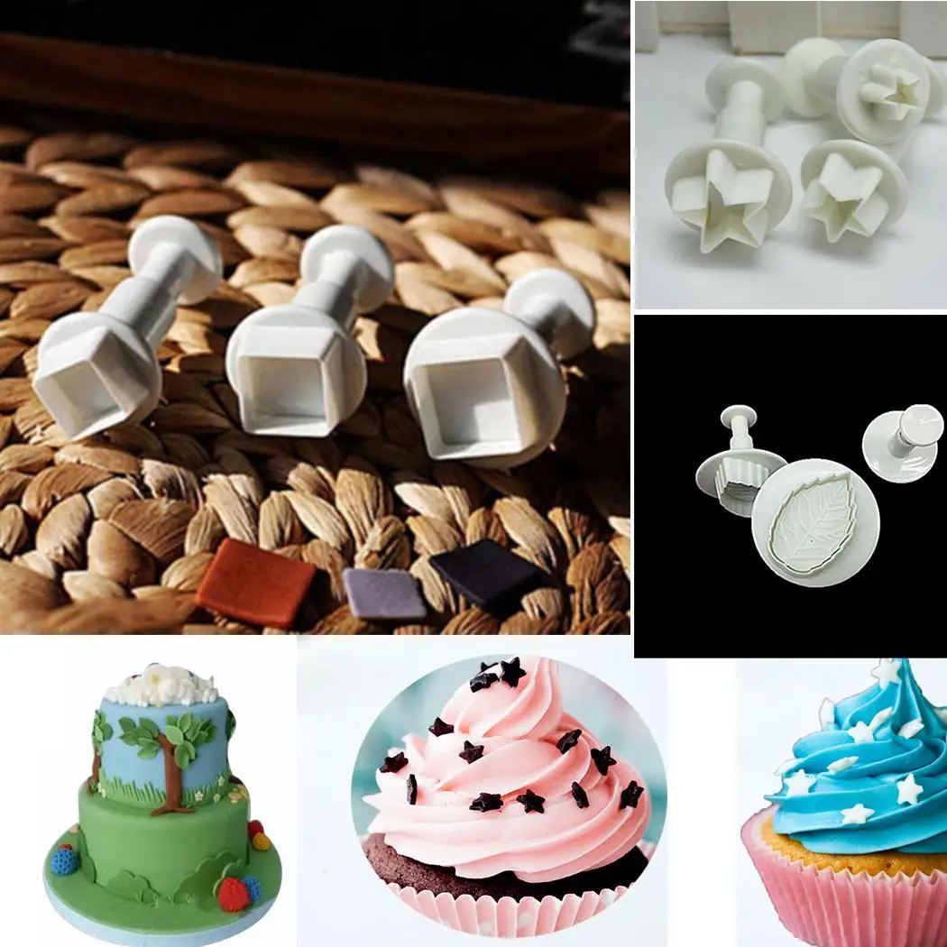 Cute 3 Color Cookie Baking Mold Geometric Decorating Cake 3 Pcs/Set DIY White Tool Plunger Fondant Cutter Types For Home,Party
Cute 3 Color Cookie Baking Mold Geometric Decorating Cake 3 Pcs/Set DIY White Tool Plunger Fondant Cutter Types For Home,Party