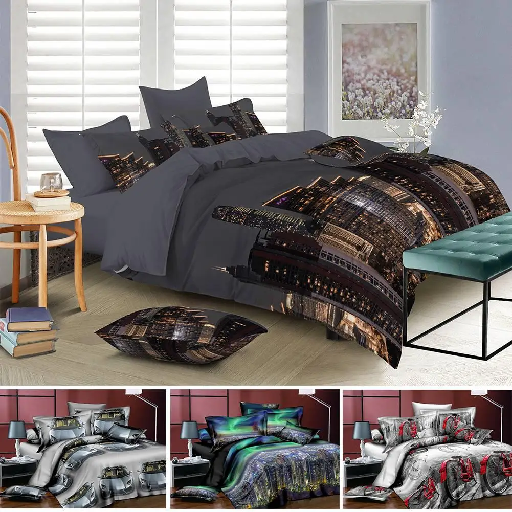 AsyPets 4Pcs/Set 3D Pattern Printing Pillowcase Quilt Cover Bed Sheet Bedding Set
AsyPets 4Pcs/Set 3D Pattern Printing Pillowcase Quilt Cover Bed Sheet Bedding Set