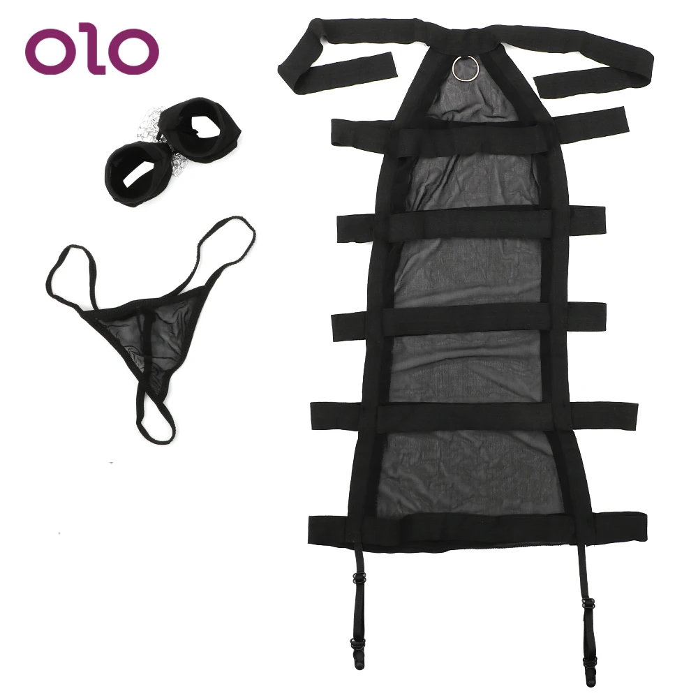 OLO Exotic Costumes Perspective Handcuffs Open Crotch Shackle Bundled Sexy Black Mesh Role Play Sexy Lingerie Underwear Kit
OLO Exotic Costumes Perspective Handcuffs Open Crotch Shackle Bundled Sexy Black Mesh Role Play Sexy Lingerie Underwear Kit