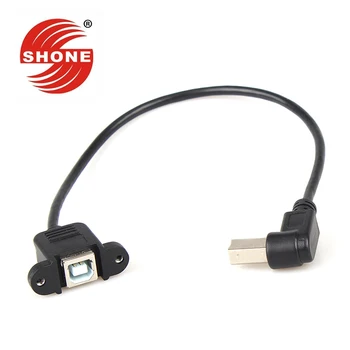Elbow usb2.0 with ear print extension cord B male to B master with screw hole square mouth line 0.3m
Elbow usb2.0 with ear print extension cord B male to B master with screw hole square mouth line 0.3m