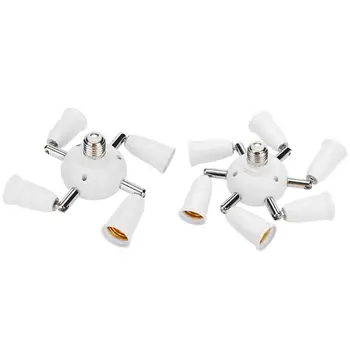 Adjustable E27 Splitter 5/7 Heads Lamp Base LED Light Bulb Holder Adapter Converter Socket 85-285V Flexible Rotation Lamp Base
Adjustable E27 Splitter 5/7 Heads Lamp Base LED Light Bulb Holder Adapter Converter Socket 85-285V Flexible Rotation Lamp Base