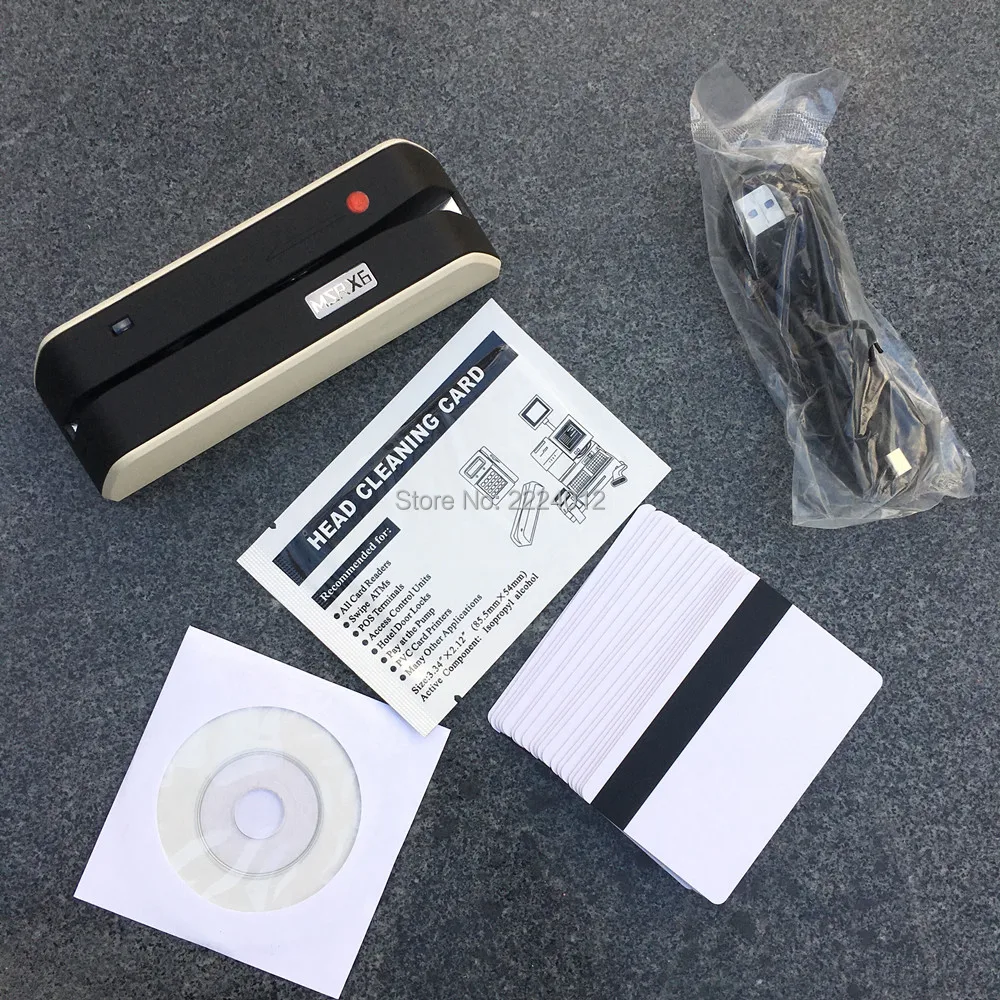 MSR X6 USB-Powered Magnetic Stripe Card Reader Writer Encoder LoCo HiCo 3 Track Magstripe cards compatible w/ MSR605 MSR X6 BT
MSR X6 USB-Powered Magnetic Stripe Card Reader Writer Encoder LoCo HiCo 3 Track Magstripe cards compatible w/ MSR605 MSR X6 BT