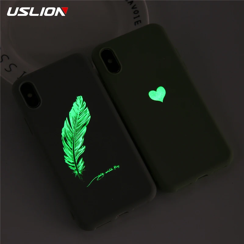 USLION Soft TPU Luminous Phone Cases For iPhone 7 8 6 6s Plus Glow Ultrathin Back Cover Couples Love Heart Case X XR XS Max 2019
USLION Soft TPU Luminous Phone Cases For iPhone 7 8 6 6s Plus Glow Ultrathin Back Cover Couples Love Heart Case X XR XS Max 2019