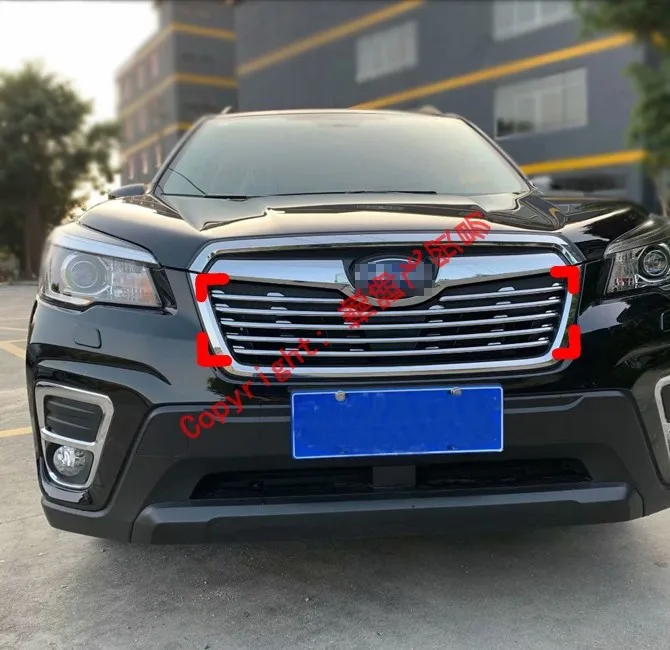 

ABS Chrome Front Grille Around Trim For Subaru Forester SK 2018 2019 Car Accessories Stickers