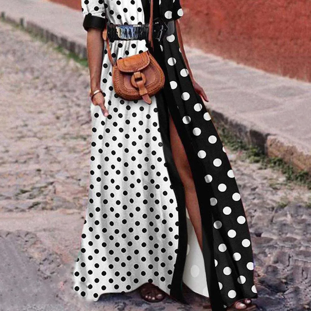 2019 New Fashion Cute Half Sleeve Women Summer Polka Dot Party Long Beach Long Dress
2019 New Fashion Cute Half Sleeve Women Summer Polka Dot Party Long Beach Long Dress