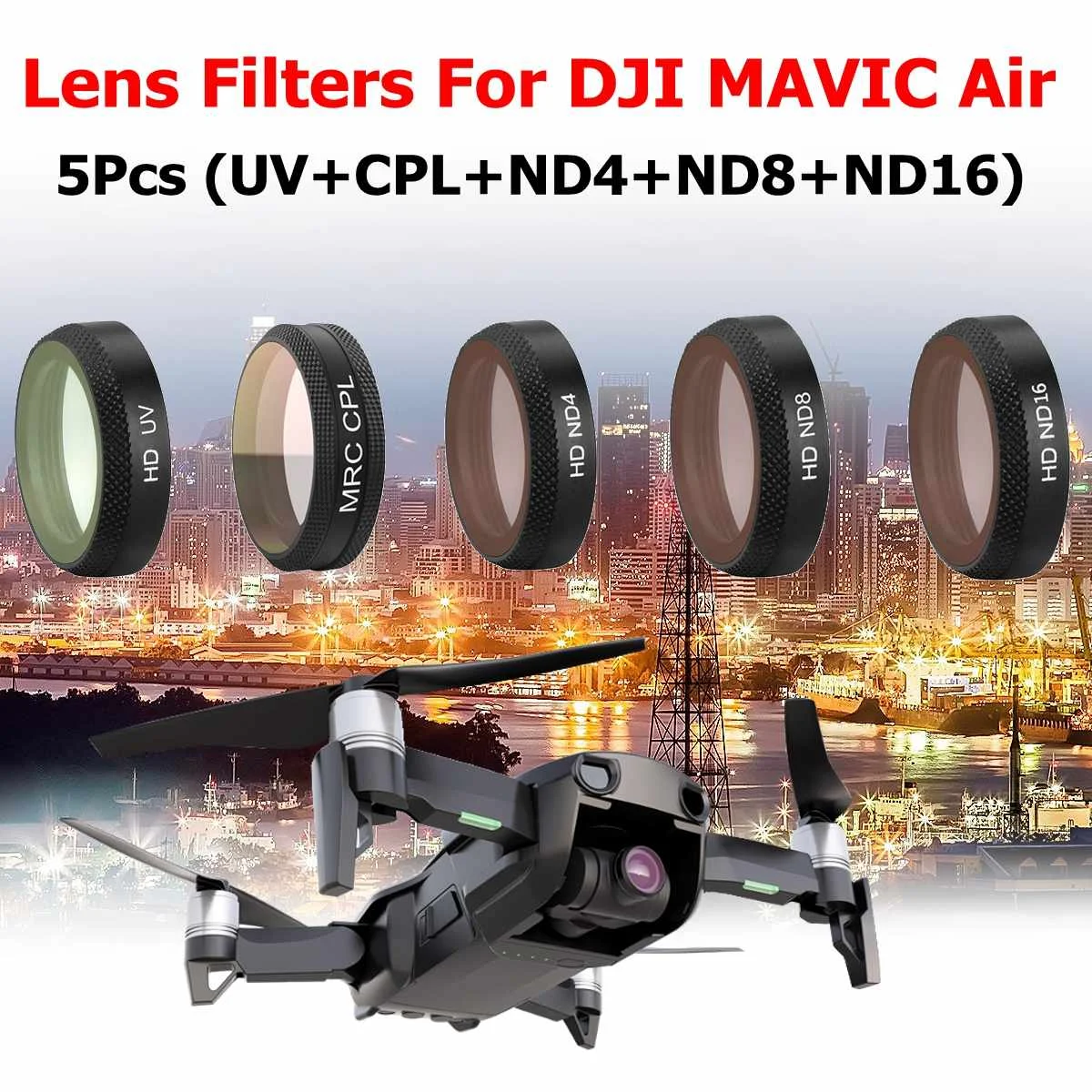 one set For DJI Mavic Air Drone Camera Gimbal Lens Filters HD MCUV CPL-Pro ND4 8 16-PL
one set For DJI Mavic Air Drone Camera Gimbal Lens Filters HD MCUV CPL-Pro ND4 8 16-PL