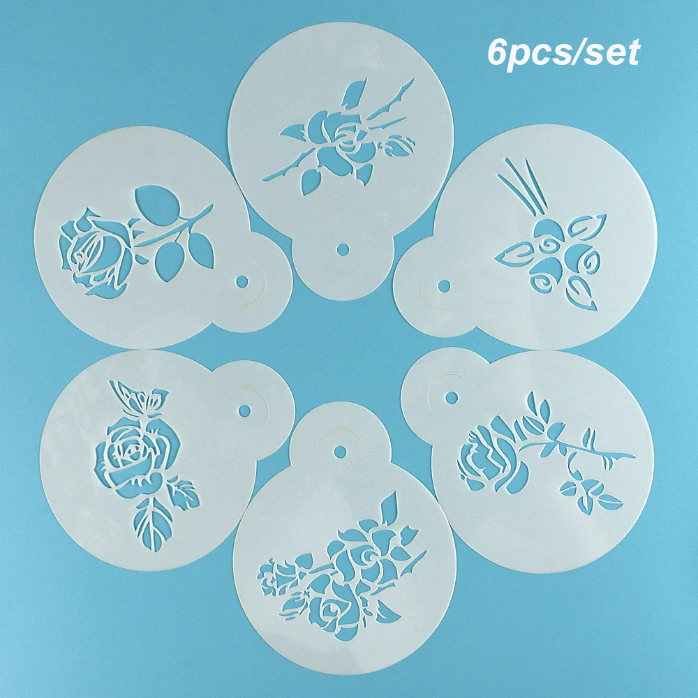 6pcs/set Cake Stencil Mold Decorating Mold Pastry Spray Tool Cake Cookie Stencil Fondant Mold Rose Flower Biscuits Baking Mould
6pcs/set Cake Stencil Mold Decorating Mold Pastry Spray Tool Cake Cookie Stencil Fondant Mold Rose Flower Biscuits Baking Mould