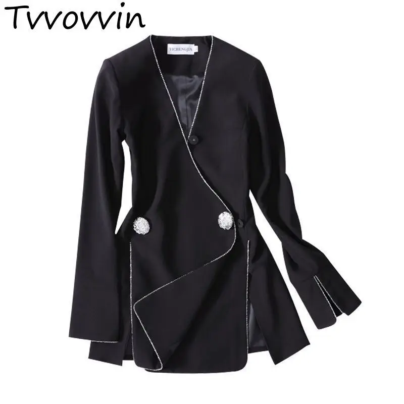 TVVOVVIN 2019 New V-neck Flare Lseeves Two Buttons Slim High Women Single Suit Ol Sexy Jacket All Match Dress E315
TVVOVVIN 2019 New V-neck Flare Lseeves Two Buttons Slim High Women Single Suit Ol Sexy Jacket All Match Dress E315