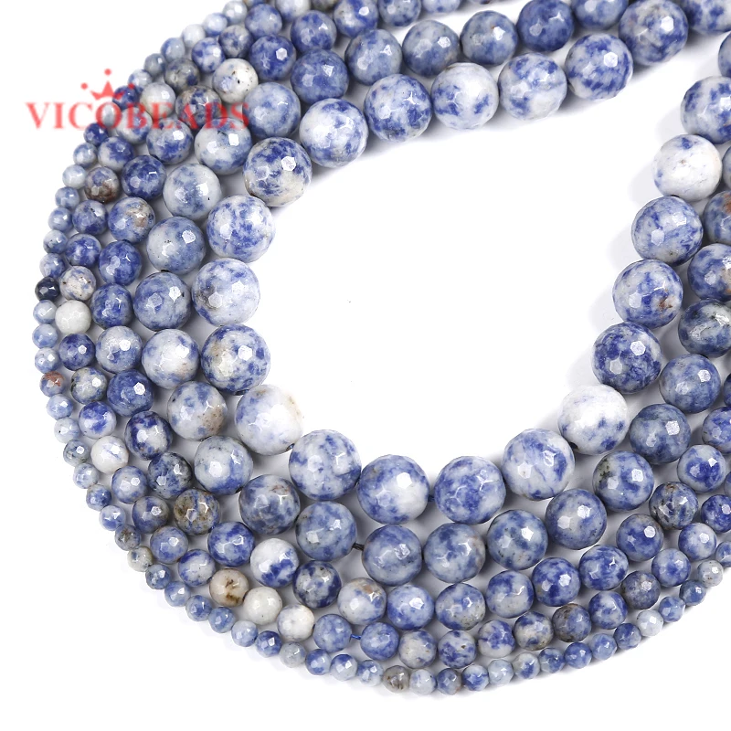 Natural Stone Faceted Blue Spot Beads Round 6mm 8mm 10mm 12mm Beads For Jewelry Making Diy Charm Bracelet Necklace
Natural Stone Faceted Blue Spot Beads Round 6mm 8mm 10mm 12mm Beads For Jewelry Making Diy Charm Bracelet Necklace