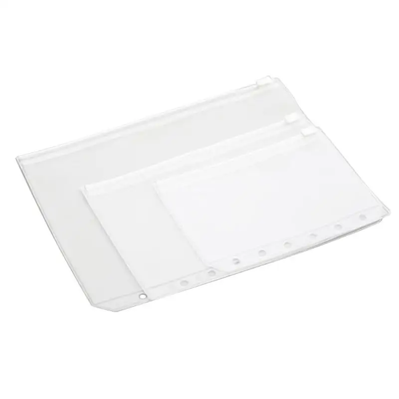 PVC A5/A6/A7 Zipper Bag Card Bills Bags Loose Leaf Storage Holder Pockets School Office Files Storage Organizer Supplies
PVC A5/A6/A7 Zipper Bag Card Bills Bags Loose Leaf Storage Holder Pockets School Office Files Storage Organizer Supplies