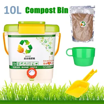 10L Kitchen Compost Bin Recycle Composter Aerated Compost Bin PP Organic Homemade Trash Can Bucket Kitchen Food Waste Bins
10L Kitchen Compost Bin Recycle Composter Aerated Compost Bin PP Organic Homemade Trash Can Bucket Kitchen Food Waste Bins