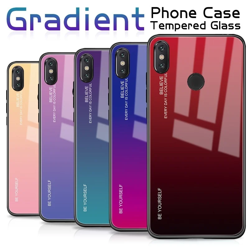 Fashion Gradient Tempered Glass Case For Xiaomi Redmi Note 5 6 Pro 5 Plus Pocophone F1 Mi9 Mi A2 Lite A1 Mi8 Lite Mi6 Mi 6X 5X
Fashion Gradient Tempered Glass Case For Xiaomi Redmi Note 5 6 Pro 5 Plus Pocophone F1 Mi9 Mi A2 Lite A1 Mi8 Lite Mi6 Mi 6X 5X