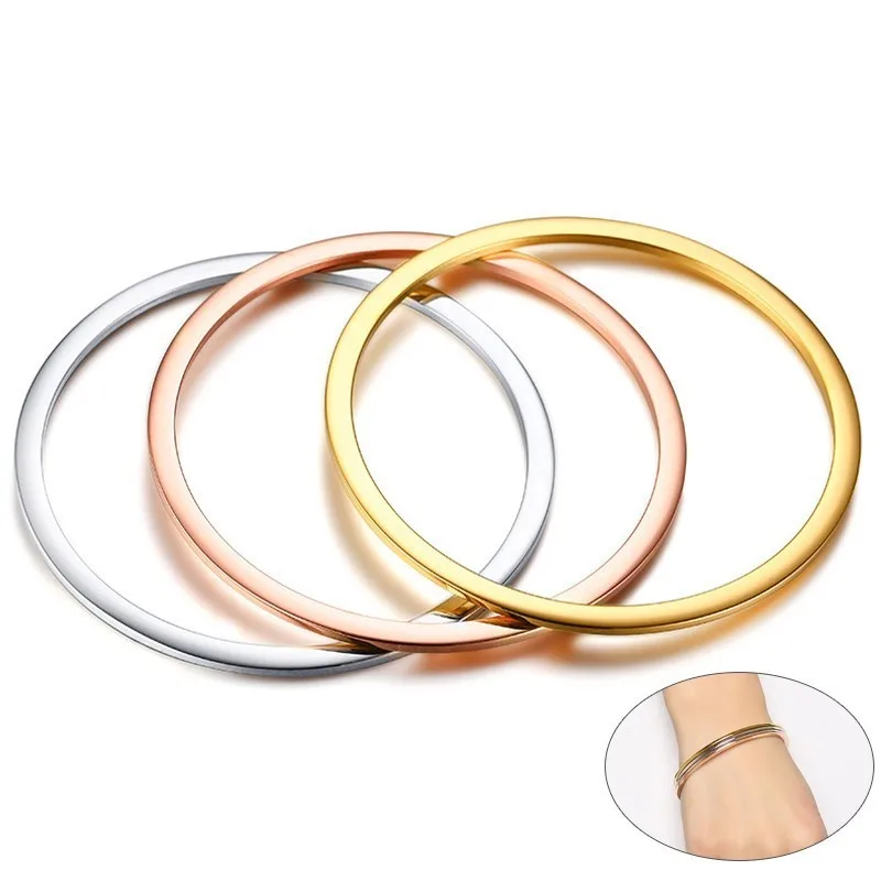 3 Pcs/Set Cuff Bangle Bracelets for Women Three-in-One Stainless Steel Round Gold Rose Gold and Silver Tone pulseira Gifts
3 Pcs/Set Cuff Bangle Bracelets for Women Three-in-One Stainless Steel Round Gold Rose Gold and Silver Tone pulseira Gifts