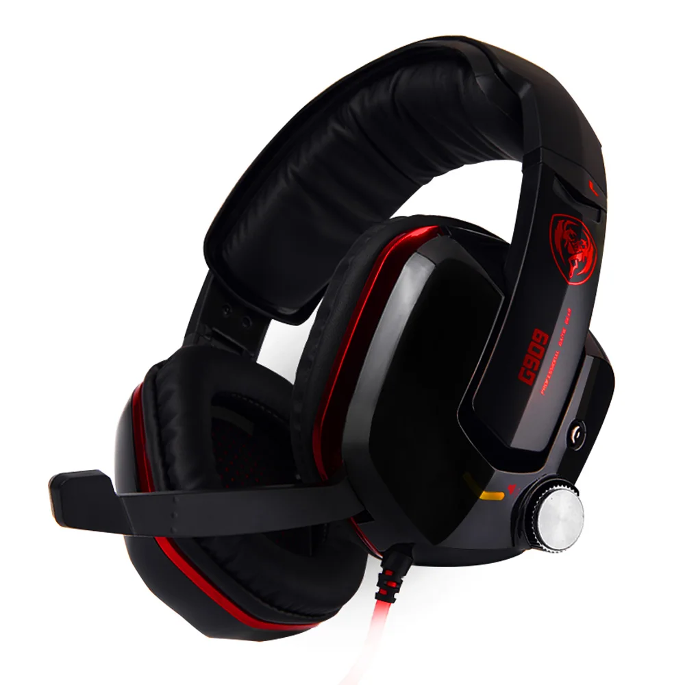 SOMiC G909 Original Headphone 7.1 Virtual Surround Sound Headband USB Gaming Headset With Vibration Mic LED for PC Computer(Bl
SOMiC G909 Original Headphone 7.1 Virtual Surround Sound Headband USB Gaming Headset With Vibration Mic LED for PC Computer(Bl