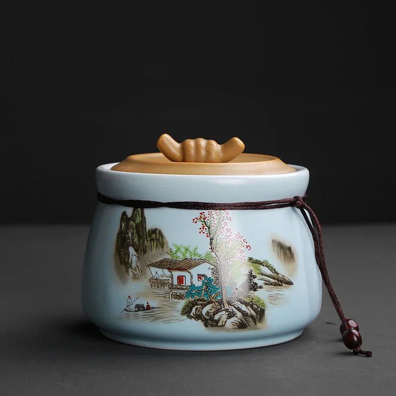 Ceramics Tea Storage Bottle Seal With Cork Lids Canister Jars For Spices Kitchen Goods Airtight Vintage Bulk Coffee Can
Ceramics Tea Storage Bottle Seal With Cork Lids Canister Jars For Spices Kitchen Goods Airtight Vintage Bulk Coffee Can