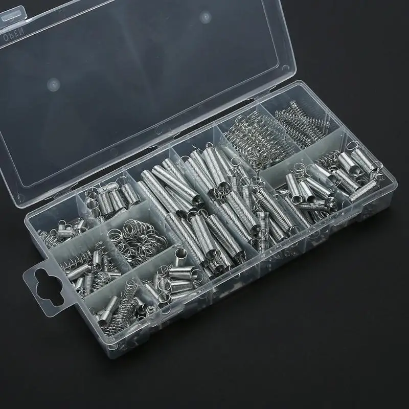 Metal Assortment Hardware Kit 200Pcs Assorted Steel Spring Electrical Hardware Drum Extension Tension Springs Pressure Suit
Metal Assortment Hardware Kit 200Pcs Assorted Steel Spring Electrical Hardware Drum Extension Tension Springs Pressure Suit