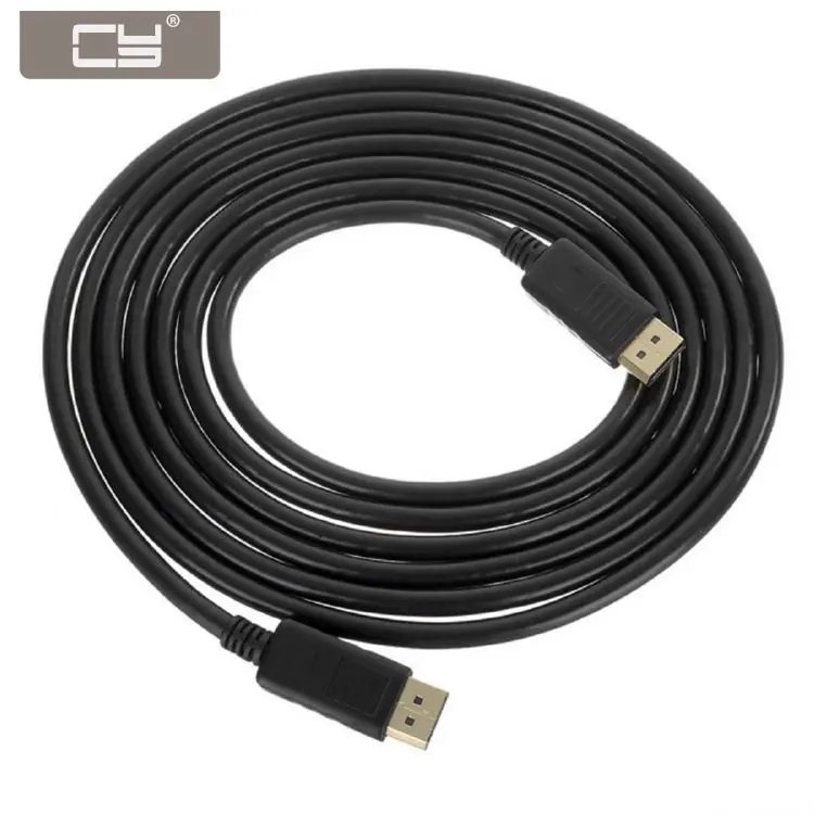 CYDZ Standard Display Port Male To DisplayPort Male DP Cable for Dell HP Monitors & ATL Nvidia Graphics Card Black 6ft 1.8m
CYDZ Standard Display Port Male To DisplayPort Male DP Cable for Dell HP Monitors & ATL Nvidia Graphics Card Black 6ft 1.8m