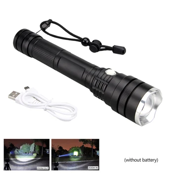 Ultra Bright 3 mode Zoomable White XHP50 LED flashlight torch tactical hunting Zoom flashlight for 26650 Rechargeable Battery
Ultra Bright 3 mode Zoomable White XHP50 LED flashlight torch tactical hunting Zoom flashlight for 26650 Rechargeable Battery