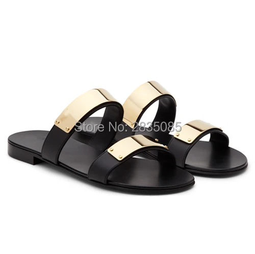 New Fashion Summer Slides Slip On Beach Shoe Golden Metal Sequins Flat Shoes Male Casual Sandals Leather Outside Men Slippers
New Fashion Summer Slides Slip On Beach Shoe Golden Metal Sequins Flat Shoes Male Casual Sandals Leather Outside Men Slippers
