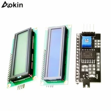 LCD1602 1602 module bleu vert écran 16x2 caractère LCD Module d'affichage HD44780 contrôleur bleu noir lumière(China)