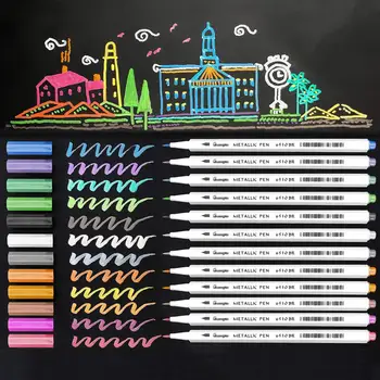 Metallic Marker Pens, 12 Assorted Color Sheen Glitter Painting Pen Card Making, Birthday Greeting,DIY Photo Album,Scrap Booking,
Metallic Marker Pens, 12 Assorted Color Sheen Glitter Painting Pen Card Making, Birthday Greeting,DIY Photo Album,Scrap Booking,