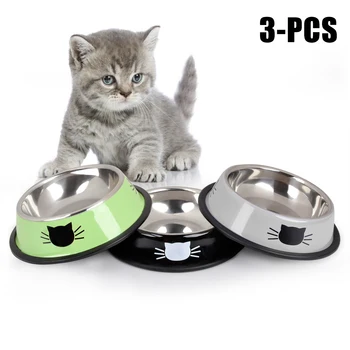 New 3pcs Dog Cat Bowls Stainless Steel Travel Cat Feeding Feeder Water Bowl For Pet Dog Cats Puppy Outdoor Food Dish
New 3pcs Dog Cat Bowls Stainless Steel Travel Cat Feeding Feeder Water Bowl For Pet Dog Cats Puppy Outdoor Food Dish