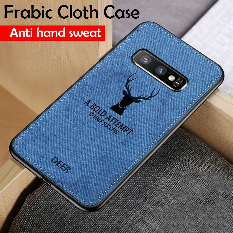 

Cloth Deer Phone Case For Samsung A30 A40 A50 A70 A80 A90 Cover For Galaxy M20 S10 Plus S10E A6 A8 A7 A9 2018 J4 J6 Back Frame