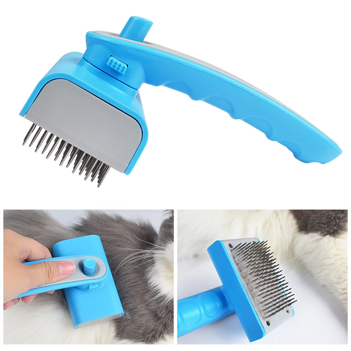 Pet Grooming Brush Comb Self Cleaning Shedding Removal Brush Trimming anti-slip handle Tool for Dog Cat Comfort experience
Pet Grooming Brush Comb Self Cleaning Shedding Removal Brush Trimming anti-slip handle Tool for Dog Cat Comfort experience