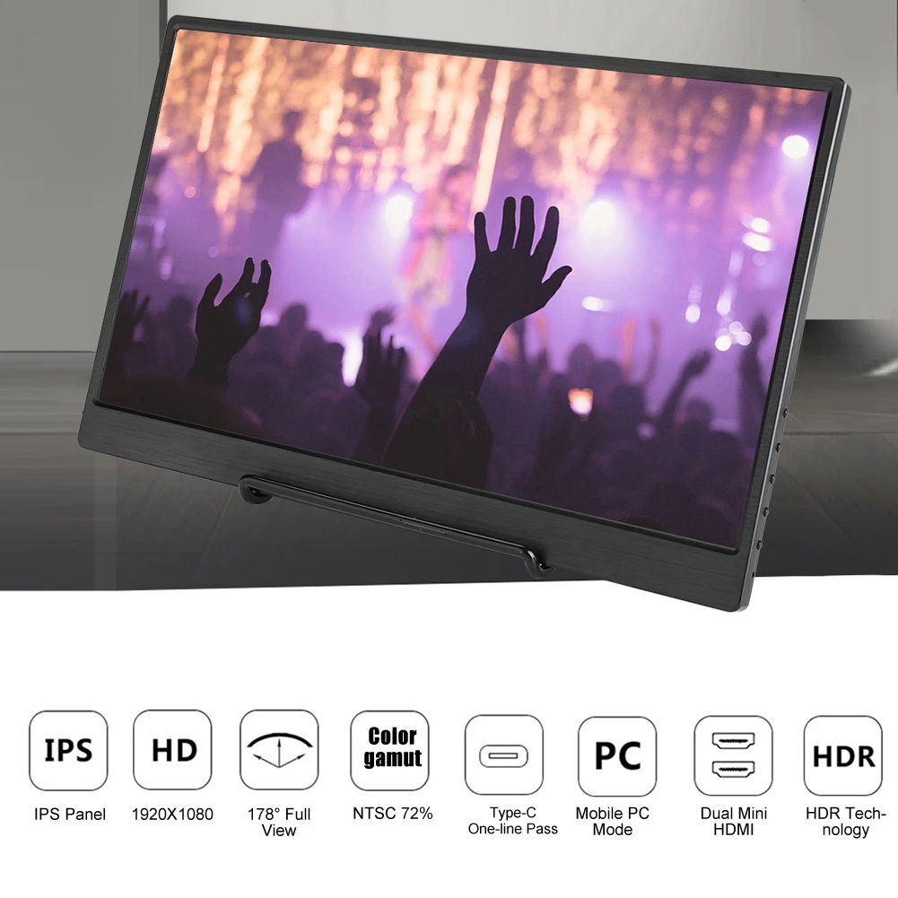 13.3 Inch 1080P HDR Display Gaming Monitor for PS4/Xbox/Mac Type-C Dual HDMI USB 5V/2A 178 Degree Full View New
13.3 Inch 1080P HDR Display Gaming Monitor for PS4/Xbox/Mac Type-C Dual HDMI USB 5V/2A 178 Degree Full View New