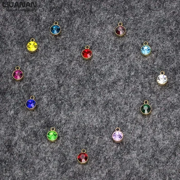 6pcs/lot Colorful Crystal Birthstone Charms Stainless Steel Birthstone Pendant Diy Accessories Jewelry Making
6pcs/lot Colorful Crystal Birthstone Charms Stainless Steel Birthstone Pendant Diy Accessories Jewelry Making