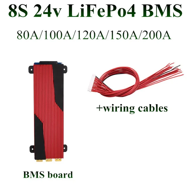 BMS 25.6v Lifepo4 8S 24v 80A 100A 120A 150A 200A Discharge Battery Pack 25v Bms Controller for Boat Engine Power EV Motor RV
BMS 25.6v Lifepo4 8S 24v 80A 100A 120A 150A 200A Discharge Battery Pack 25v Bms Controller for Boat Engine Power EV Motor RV